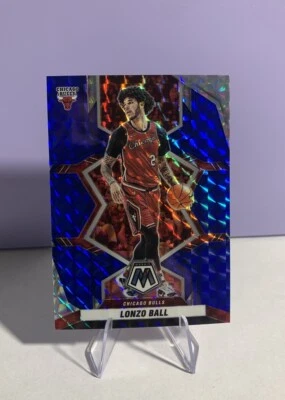 2021-22 Mosaic | Lonzo Ball | Blue Mosaic Prizm | 19/99 | Bulls 📈🔥 - Image 1 of 2