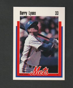 1989 Kahn's New York Mets Barry Lyons