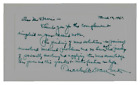 RARE! ?Hematologist? Charles Doan Hand Written Letter on 5.75X3.25 Card COA