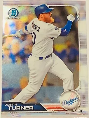 2019 Bowman Chrome Base #99 Justin Turner - Los Angeles Dodgers - Image 1 of 2