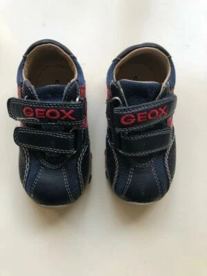 Geox Baby Boys Blue Red Sneakers Size 4 (Eur 19) - Image 1 of 4