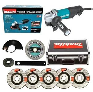 Makita 7,5 AMP Paddelschalter Trennwinkelschleifer Kit 4-1/2 Zoll (9557PBX1) - Bild 1 von 1