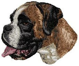 Boxer perro, bordado, parches 3" - Imagen 1 de 4