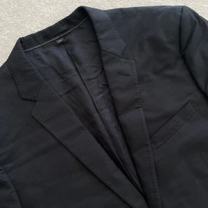 J CREW Ludlow jacket mens sport coat blazer sz 44R black 100% cotton 2 vents EUC - Picture 1 of 13