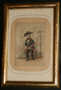 ancienne gravure caricaturale satyrique Napoléon III le petit milieu XIX ème - Picture 1 of 4