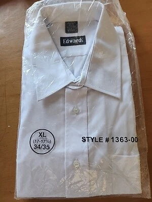 Мужская белая сорочка Edwards на пуговицах размер XL 17-17,5 34/35 стиль 1363 - Изображение 1 из 4