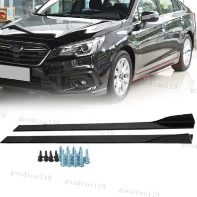 Gloss Black For Subaru Legacy 2014-2025 Side Skirts Extensions Rocker Panel Lip Foto 1 de 4