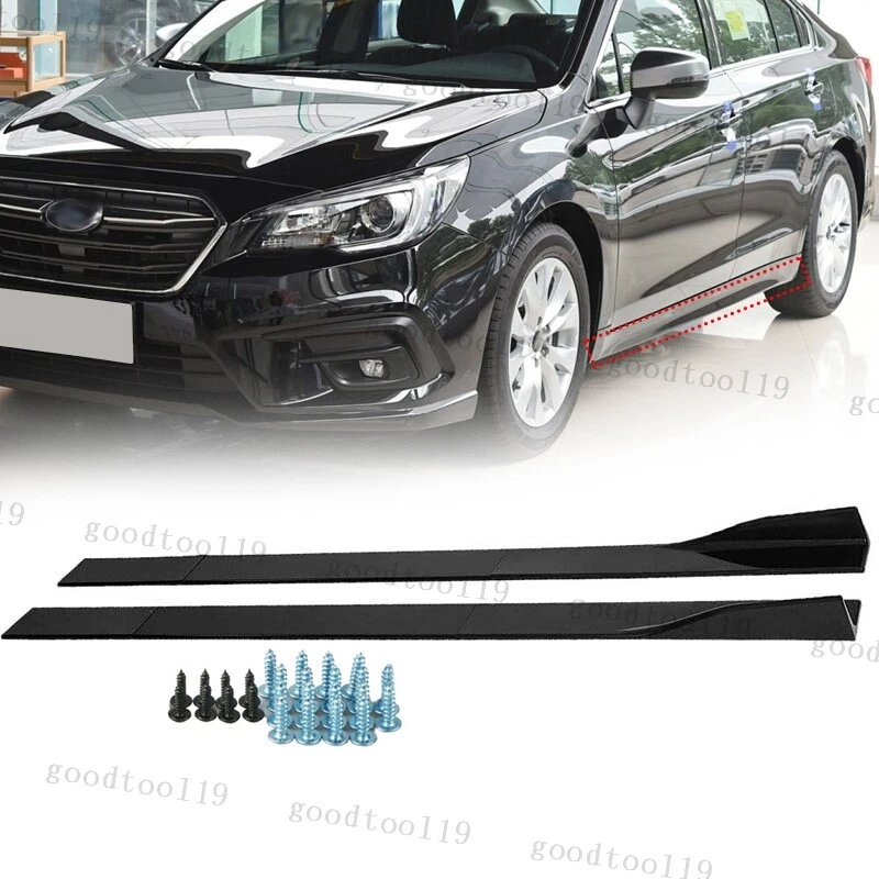 Gloss Black For Subaru Legacy 2014-2025 Side Skirts Extensions Rocker Panel Lip Foto 1 de 4