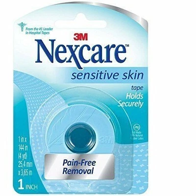 Cinta 3M Nexcare piel sensible eliminación sin dolor hipoalergénica paquete de 3 1ct Foto 1 de 2