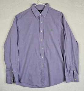 Ralph Lauren Shirt Mens XL Gingham Check Long Sleeve Button Down Green Pony - Picture 1 of 20
