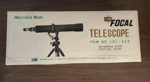 Vintage Precision Made Kmart Focal Telescope 20X60X60MM In Original Box - Picture 1 of 7