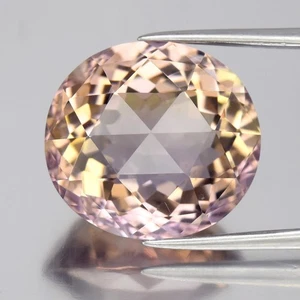 💎9,83ct VS Ovale Rosa Taglio Naturale Giallo e Viola Ametrina Non Trattata Bolivia Gemma - Foto 1 di 4