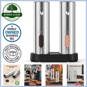 Set Macina Sale e Pepe Elettrico Ricaricabile Grande Capacità Cucina Esterno - Foto 1 di 10