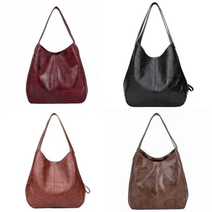 Soft PU Tote Bag for Women Retro Dating Bag Shoulder Bag Large Capacity Handbag - Picture 1 of 12