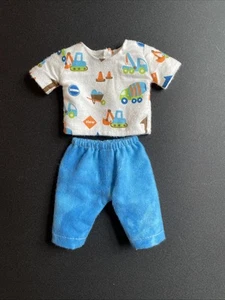 Construction Trucks Pajamas PJ’s Boy Girl Doll Clothes 12" Doll Baby Alive Luke - Picture 1 of 10