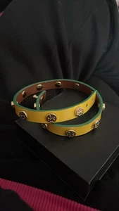 Tori Burch Classic Leather Wrap Around Bracelet - Picture 1 of 3