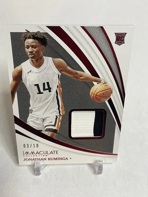 2021 Immaculate Jonathan Kuminga Rookie Patch RM-JKU Red Parallel /10 - Image 1 of 2