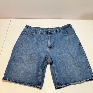 Faded Glory Blue Denim Jean Shorts 10” Inseam Mens Size 40 Vintage Y2K Jorts - Picture 1 of 7