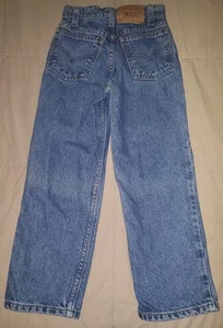 VTG LEVIS 550 RELAXED SLIM FIT BLUE JEANS YOUTH 8 ORANGE TAB 90s BOYS KIDS GIRLS - Picture 1 of 7