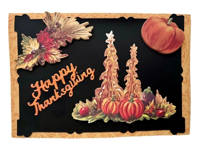 HANDMADE  THANKSGIVING  CARD WITH ENVELOPE One of a Kind  NEW Free Shipping - Image 1 of 3