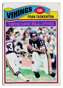 Fran Tarkenton Salón de la fama 1977 Topps #400 Minnesota Vikings muy bueno - Imagen 1 de 2