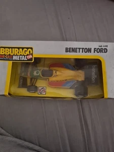 Burago 1/24 6102 Benetton Ford Modell Formel 1 Auto gebraucht nur zur Ausstellung - Bild 1 von 6