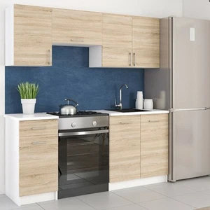 KÜCHE 180cm KÜCHENZEILE KÜCHENBLOCK MODERN  Einbauküche licht sonoma - Bild 1 von 10