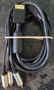 Official Sony PlayStation Composite Gold Plated Audio Video AV Cable - Picture 1 of 1