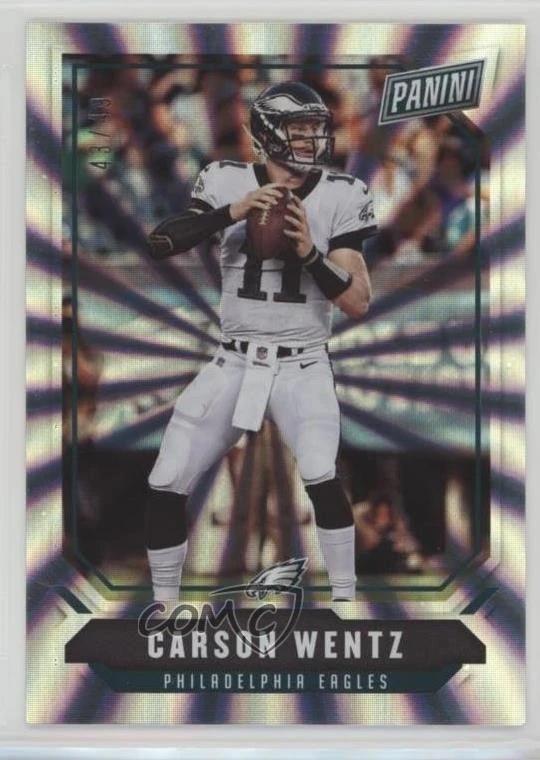 2018 Panini National Convention Rainbow Spokes /49 Carson Wentz #25 - Image 1 of 2