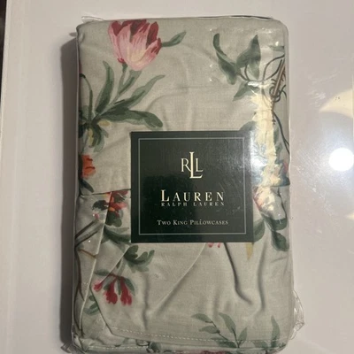 Ralph Lauren *TOULOUSE Floral Pewter Premium King Pillowcase - Image 1 of 4