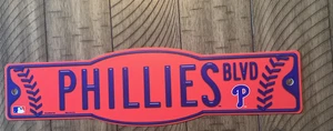 PHILADELPHIA PHILLIES BLVD SIGN 17”  X  4.5” - Picture 1 of 1