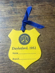 1952 PFA Daylesford shield badge ribbon Victoria - Bild 1 von 2
