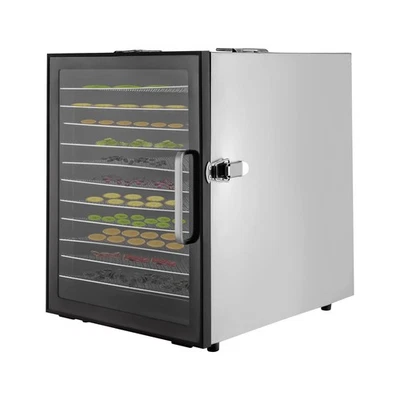 Commercial Food Dehydrator 12 Tray Stainless Steel Fruit Meat Jerky Dryer Timer - Image 1 of 4
