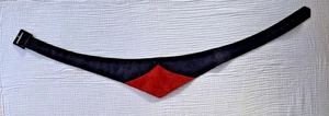 Givenchy Vintage Ledergürtel Rot & Schwarz Frankreich Geometrisch 80er Lederschnalle - Bild 1 von 13