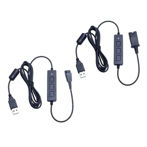 Headset Qd Connector Qd Cable to USB Plug Adaptor for Jabra for Plantronics - Zdjęcie 1 z 9