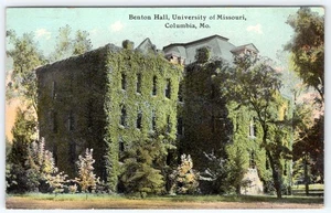 1912 BENTON HALL UNIVERSITY of MISSOURI COLUMBIA MO ANTIQUE POSTCARD - Picture 1 of 2