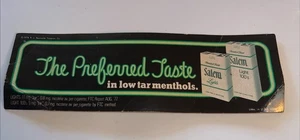 Vintage Poster Board Ad Salem Lights - The Preferred Taste Neon Sign- 1978 - Picture 1 of 6