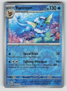 Vaporeon Rare SV: Scarlet & Violet 151 134/165 NM - Picture 1 of 2
