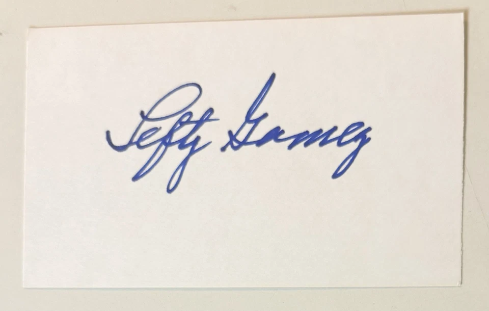 Lefty Gomez - HOF - New York Yankees - Signed Autographed Index Card - Image 1 of 2