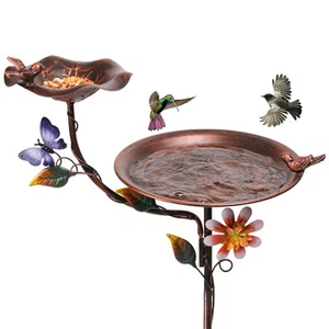 Bird Baths and Feeder for Outdoors, 55 inch Height Metal Birdbath Antique Gar... - Picture 1 of 7