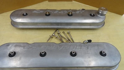 Holley 241-400 высокая крышка клапана LS с логотипом галстука-бабочки/Chevrolet - натуральная - Изображение 1 из 4