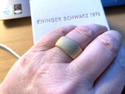 Ehinger Schwarz AURUM Ring, 10 mm, Gelbgold, Größe 17,5 - Bild 1 von 3