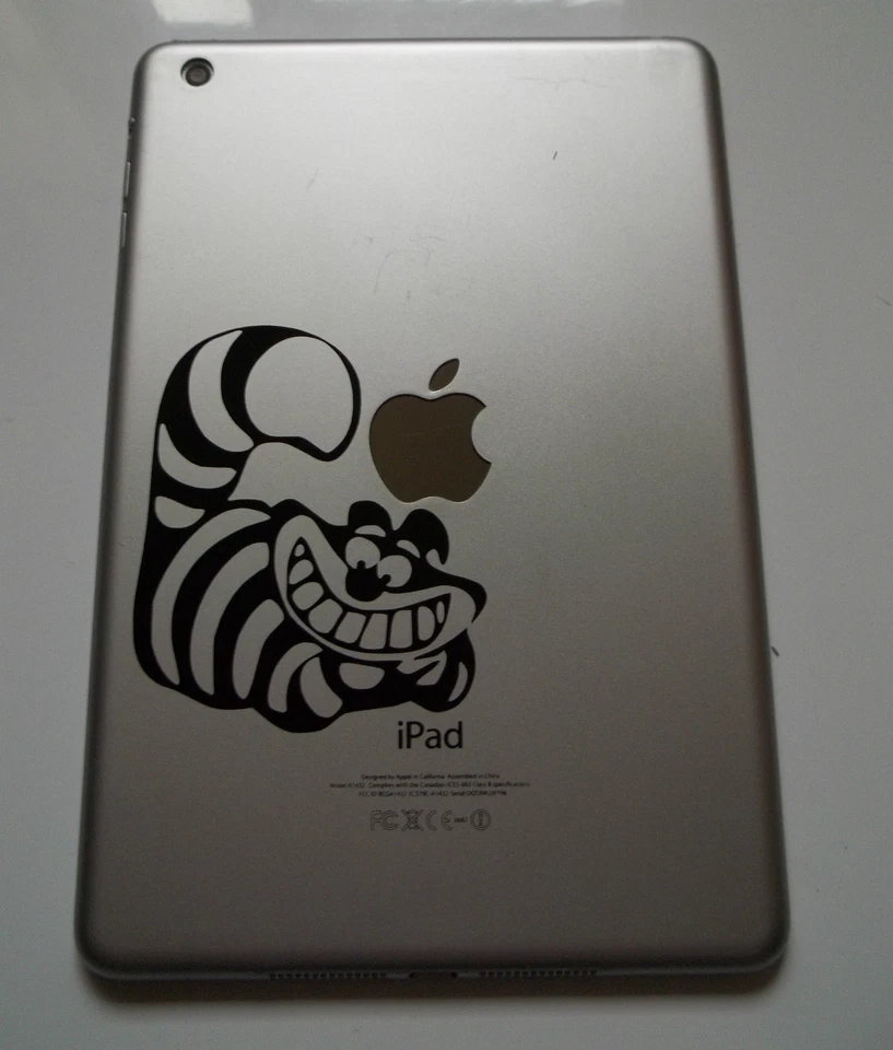 iPad Mini Cat Vinyl Decal Sticker Samsung Tab Kindle Hd 7" Tablet 7inch - Image 1 of 2