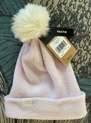 THE NORTH FACE 🌸 women's city plush faux fur pompom beanie pink lavender NWT - Image 1 of 4