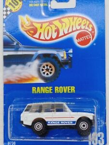 Mattel Hot Wheels White Range Rover Off Road Car 1990 NIP Blue Card #9738
