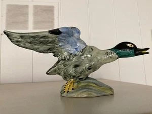 ESCULTURA DE PÁJARO ÁNADE REAL DE CERÁMICA STENGL A LA VENTA - Imagen 1 de 2