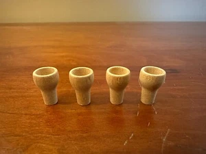 Dollhouse Miniature 4 (Four) Wooden Cups / Mugs - Bild 1 von 3