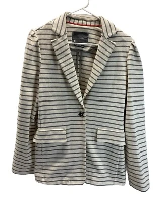от Anthropologie | Francoise вязаный блейзер куртка слоновой кости в полоску карьера размер M - Изображение 1 из 4