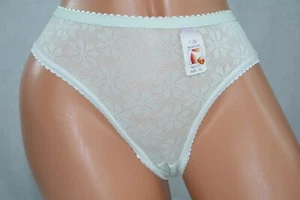 Green Mesh Floral Bikini Panty With Bumps On The Waistband & Leg Holes Size XL - Picture 1 of 2