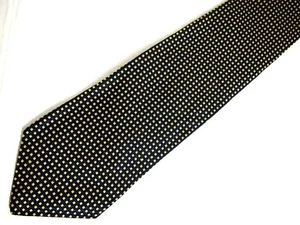Brooks Brothers Basics Mens Necktie Tie Gold Navy Blue Checkered 58" Career - Picture 1 of 4